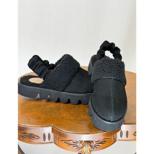 NIB All Black Slingback Sherpa Lined Mule Shoe #0366 EU 37